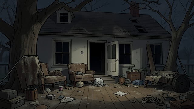The Neglected House from "Eileen". The Neglected House Objects Left Behind The Dunlop home fills with dust, disused rooms, old decorations, and belongings no one sorts.