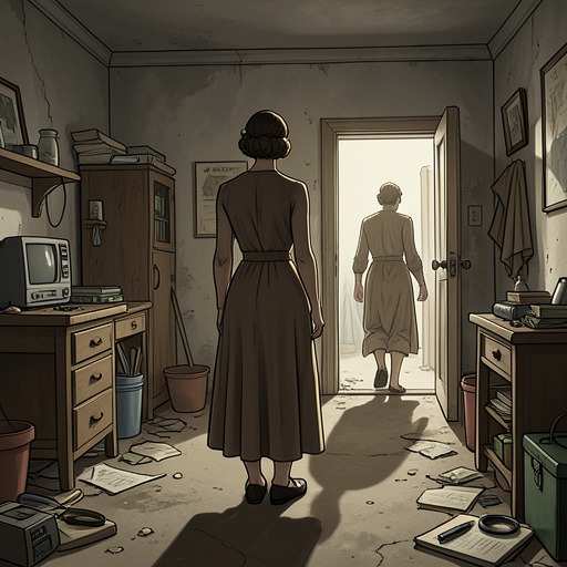 The Invisible Daughter from "Eileen". This thread traces Eileen’s experience of being overlooked at home and work, and how she turns invisibility into both protection and a source of pain.