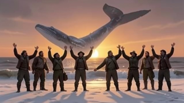 A Brief Shared Victory from "The North Water". The Crew’s Song A collective moment As the whale is towed back, the crew sings together. Sumner feels a brief thrill of belonging to a joint endeavor.