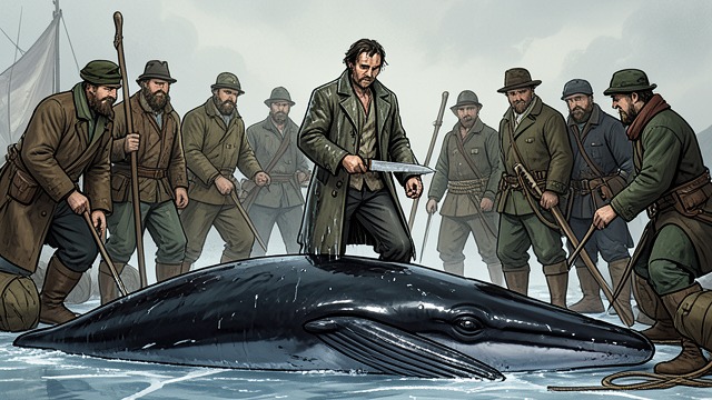 A Catch Against the Odds from "The North Water". Whaling Still Pays The whale is taken The first successful whale hunt gives Brownlee evidence that the voyage may still earn a substantial return.