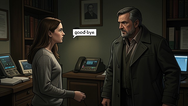 The Word Goodbye from "The North Water". An Attachment Named Punnie speaks Punnie turns toward Sumner and says “good-bye” in English.