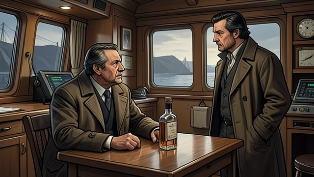 A Cheap Appointment from "The North Water". Baxter Hires Sumner An expedient bargain Jacob Baxter hires Patrick Sumner as the Volunteer’s surgeon at unusually low pay.