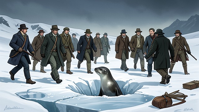 A Profitable Start from "The North Water". Early Returns Seals and optimism The crew reaches the ice and kills hundreds of seals, producing a promising first return.