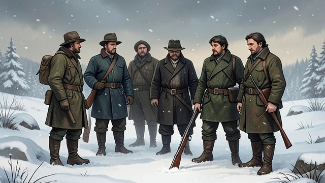 A Camp Refuses to Hunt from "The North Water". Resignation Becomes Dangerous Sumner proposes movement With supplies dwindling, Sumner argues that the men must hunt and exercise to retain strength.