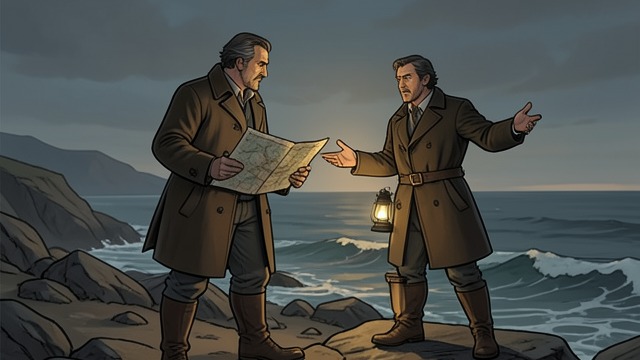 A Secret Arrangement from "The North Water". Profit Planned in Advance A ship with two purposes Jacob Baxter and Arthur Brownlee discuss the Volunteer’s voyage as both a whaling expedition and a route to…