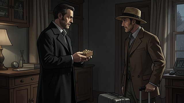 Baxter’s Safe from "The North Water". Money as a New Identity A final offer Baxter offers Sumner fifty guineas to leave and forget the voyage.