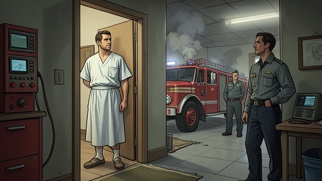 The Fire Reinterpreted from "The Mystery of The Invisible Dog". The Fire Reinterpreted A staged event Jupiter Jones concludes that Murphy set the fire to enter hospital and create a convincing alibi.