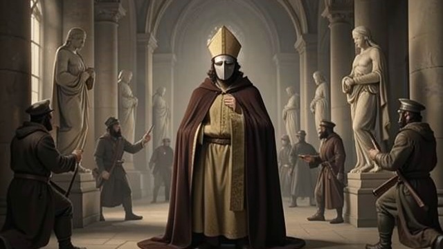 The False Statue from "The Mystery of The Invisible Dog". The False Statue Disguise in plain sight Jupiter Jones later infers that the burglar borrowed the appearance of a saint by wearing a cape and mitre.