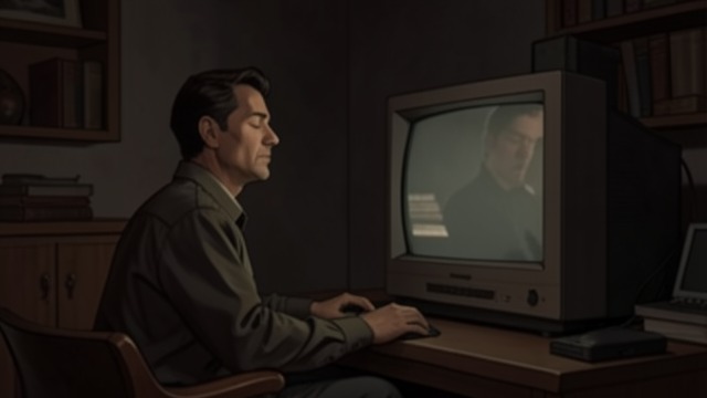 Meditation and Television from "The Mystery of The Invisible Dog". Meditation and Television A modern ritual Elmquist says he watches television without sound and studies the changing colors until he feels detached.