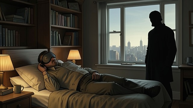 The Apparent Wanderer from "The Mystery of The Invisible Dog". The Apparent Wanderer A double presence Sonny Elmquist appears asleep in his apartment while a figure resembling him seems to haunt Prentice’s den.