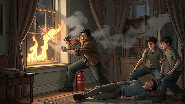 Smoke in the Windows from "The Mystery of The Invisible Dog". Smoke in the Windows A rapid response Flames burn behind Murphy’s curtains, and Sonny Elmquist breaks a window.