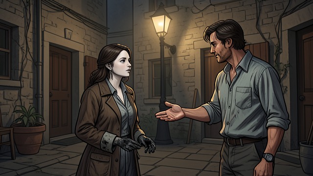 The Black Stains from "The Mystery of The Invisible Dog". The Black Stains Exposure in the courtyard Jupiter Jones confronts Mrs Bortz after discovering marks from the Investigative ointment on her hands.