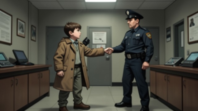 A Police Dispute from "The Mystery of The Invisible Dog". A Police Dispute Skepticism from authority Police officers suspect that Jupiter Jones has invented the phantom priest and treat the boys as children meddling…