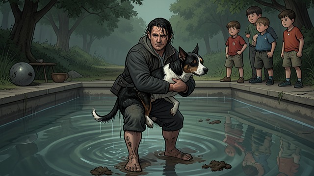 The Hound Recovered from "The Mystery of The Invisible Dog". The Hound Recovered A physical act Sonny Elmquist enters the pool and retrieves the Carpathian Hound while the boys watch.