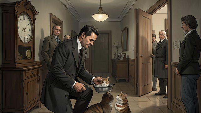 A Five O’Clock Clue from "The Mystery of The Invisible Dog". A Five O’Clock Clue A routine rules out a suspect The ransom is to be collected at five, precisely when Alex Hassell feeds the neighborhood cats.