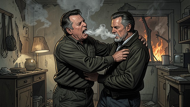 A Public Rescue from "The Mystery of The Invisible Dog". A Public Rescue The apparent hero Murphy’s apartment catches fire, and Sonny Elmquist helps rescue him.