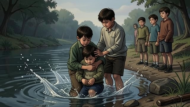 The River Fight from "All the Bright Places". The River Fight Insults become physical Gabe Romero confronts Theodore Finch and Violet Markey by the river, using homophobic insults and provoking a fight.