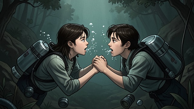 The Blue Hole Swim from "All the Bright Places". The Blue Hole Swim Shared immersion Theodore Finch and Violet Markey leap into Blue Hole and swim underwater hand in hand.