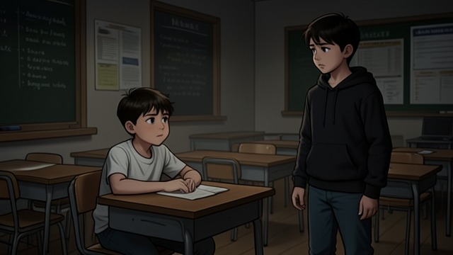 Holding Back at School from "All the Bright Places". Holding Back at School Provocation resisted After Gabe Romero threatens and insults Theodore Finch, Finch counts instead of retaliating.