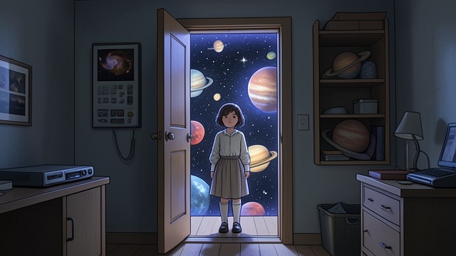 The Birthday Galaxy from "All the Bright Places". The Birthday Galaxy Stars in a closet Theodore Finch paints planets and stars under ultraviolet light to create a glowing space for Violet Markey.