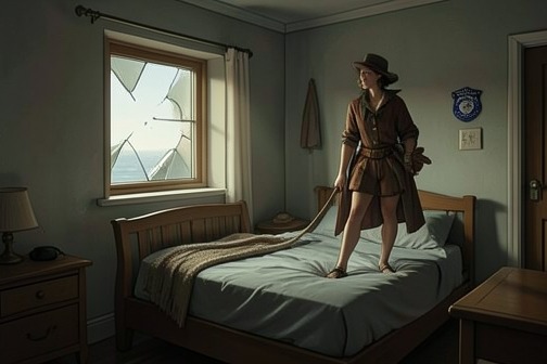 艾玛·瓦伦丁逃离华盛顿高地,《换子疑云》中的场景。艾玛·瓦伦丁逃离华盛顿高地,乘水上出租船离开曼哈顿;阿波罗·卡格瓦根据实物证据和不连续的监控影像,拼凑出她的逃离路线。路线终点是南街海港,金·瓦伦丁在那里拥抱艾玛,拿出让她们得以登船的通行票,并帮助她离开。