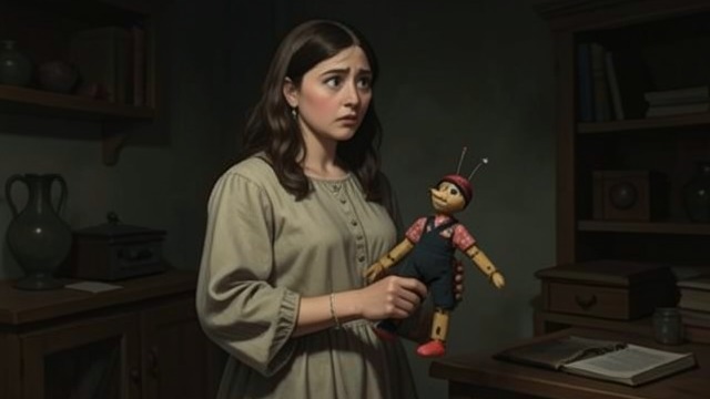 A Puppet Becomes Real from "The Changeling". Glamour in the Room A crafted enchantress Cal makes a puppet from ordinary materials and explains how children may experience it as real.
