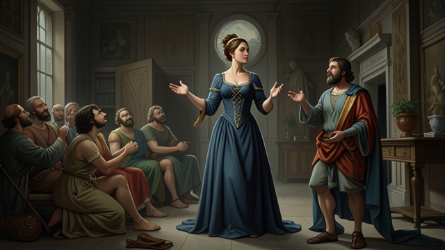 Admiration at First Sight from "The Changeling". Curiosity Becomes Affection A capable presence Apollo watches Emma command an enormous patron and admires her quiet authority.