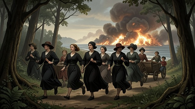 The Attack from "The Changeling". The Refuge Is Bombarded Buildings destroyed Explosions tear through the Doctor’s Cottage, the Nurses’ Residence, and the Island Library while Kinder Garten…