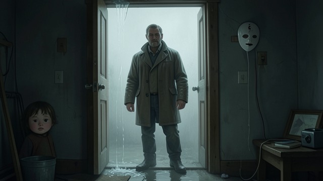 The Childhood Nightmare from "The Changeling". A Dream of Fog A father at the door Apollo dreams that Brian West enters through mist, removes a false face, and tells him he is coming along.