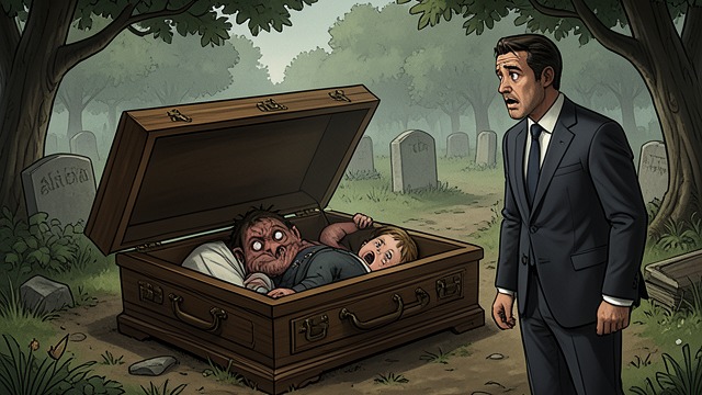 The Grave Opens from "The Changeling". A Father Meets the Changeling A body in the coffin Apollo and Patrice exhume Brian’s grave, where Apollo discovers a monstrous substitute rather than his…