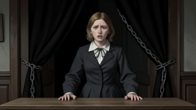 An Attempted Safeguard from "The Changeling". Securing the Room Anxiety becomes action Emma obtains chains and installs blackout curtains, trying to make Brian’s room feel protected from unseen threats.