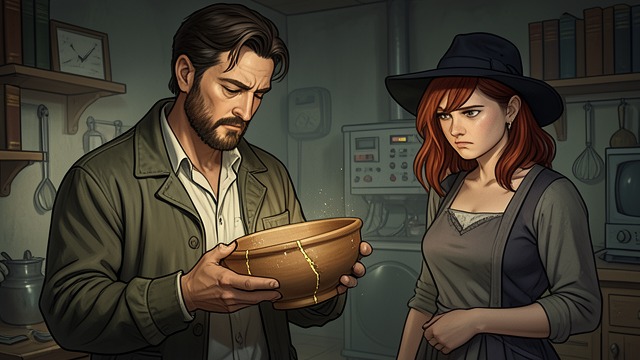 An Image of Beauty from "Our Chemical Hearts". An Image of Beauty Broken pottery, joined again Henry shows Grace his repaired bowls and explains the Japanese practice of joining broken pottery with visible…