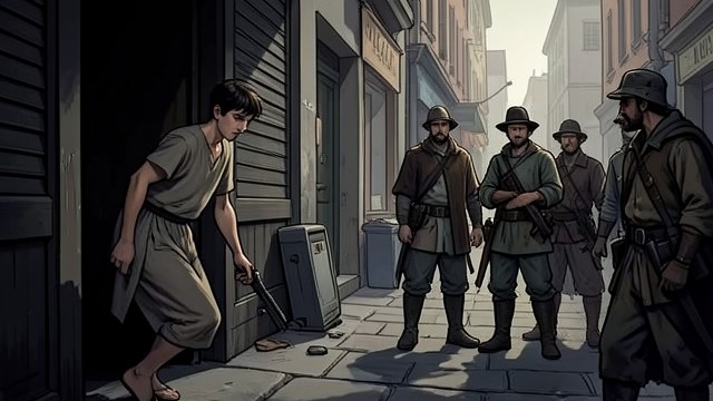 A Courier Under Suspicion from "De brief voor de Koning". A Courier Under Suspicion False appearances Tiuri is treated as a thief, fugitive, and suspected murderer.