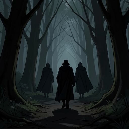 The Pursuit of the Courier from "De brief voor de Koning". Tiuri’s progress is repeatedly threatened by enemies who track him through disguises, spies, and direct attacks.