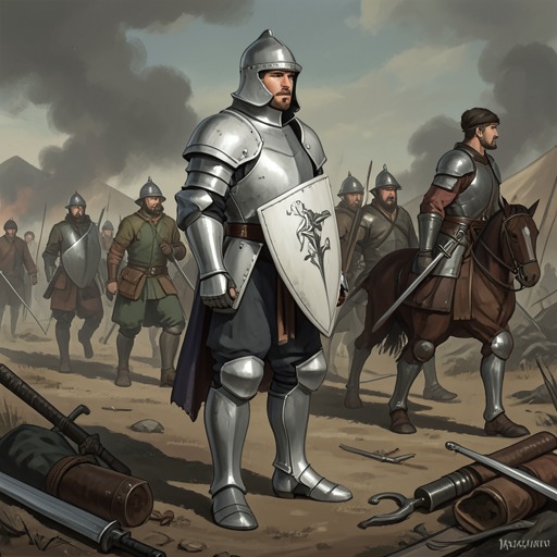 The White Shield and Allegiance from "De brief voor de Koning". The white shield links personal courage to loyalty across kingdoms and turns Edwinem’s legacy into Tiuri’s public identity.