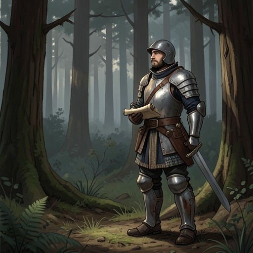 Edwinem’s Last Mission from "De brief voor de Koning". Edwinem’s history as a trusted champion leads from service in the west to a fatal escape carrying proof of Eviellan’s treachery.