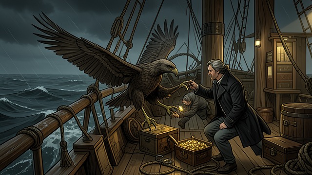 The Sampo Breaks from "Kalevala". The Sampo Breaks Battle on the ship Louhi transforms into an enormous eagle and lands on the heroes’ vessel.