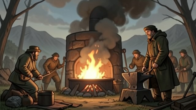 A Smithy Is Built from "Kalevala". A Smithy Is Built Work begins in Northland Ilmarinen has no established forge, so he searches for a suitable site and builds one.