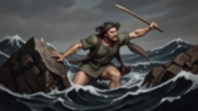 The Waters Become a Path from "Kalevala". The Waters Become a Path Breaking the boundary Wainamoinen opens the resisting entrance with his own strength and plunges into the sea.