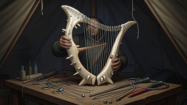 The Harp Is Fashioned from "Kalevala". The Harp Is Fashioned An artist takes up the work Unable to find an artisan, Wainamoinen designs and builds the instrument himself.