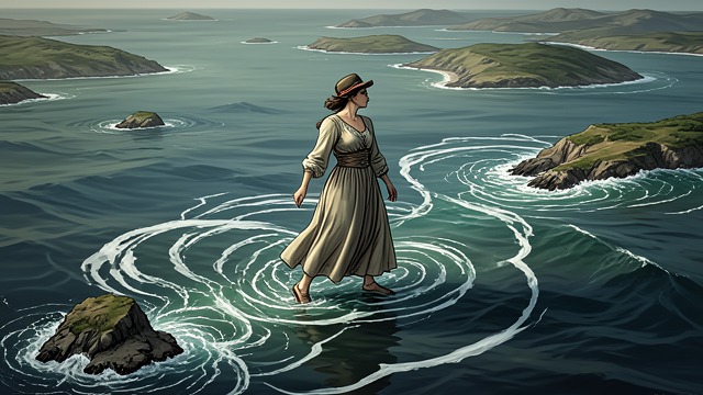 The Maiden Shapes the Land from "Kalevala". The Maiden Shapes the Land A living landscape The maiden rises from the water and moves across its surface.