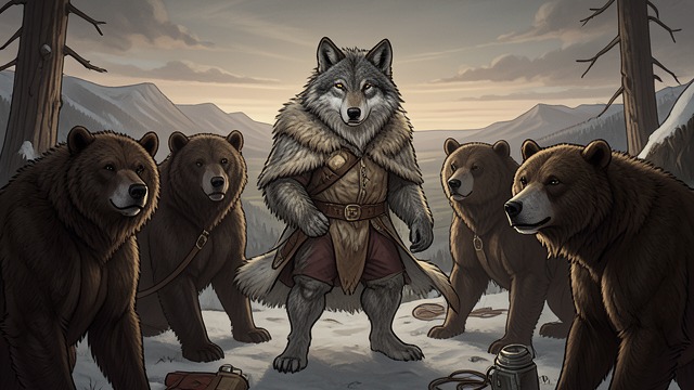 Kullervo Sends Wolves and Bears from "Kalevala". Kullervo Sends Wolves and Bears Animals remade as agents Kullervo changes Ilmarinen’s herd into wolves and bears to avenge the broken knife.