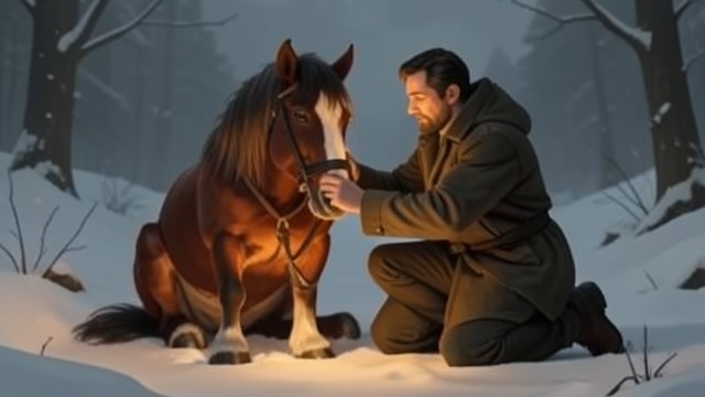 The Flaming Horse from "Kalevala". The Flaming Horse Fire meets a hero’s appeal Louhi next demands the fire-horse. Lemminkainen asks Ukko to send snow and iron hail against the animal.