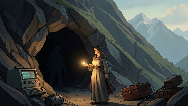 Louhi Releases the Lights from "Kalevala". Louhi Releases the Lights Threat prompts a retreat Louhi hears that Ilmarinen intends to bind her with an iron collar.