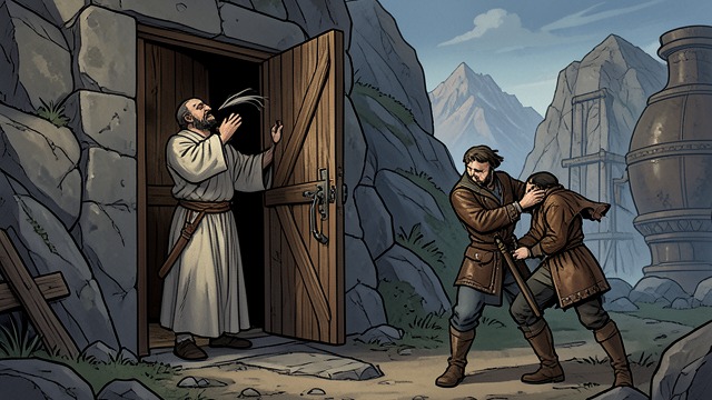 The Mountain Is Opened from "Kalevala". The Mountain Is Opened Song and craft cooperate Wainamoinen’s singing weakens the mountain’s doors, while Ilmarinen oils the locks and hinges.