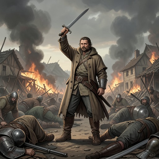 Kullervo’s Final Revenge from "Kalevala". This flow traces Kullervo’s decision to punish Untamo, the losses he learns of on the way, and his death by his own sword.