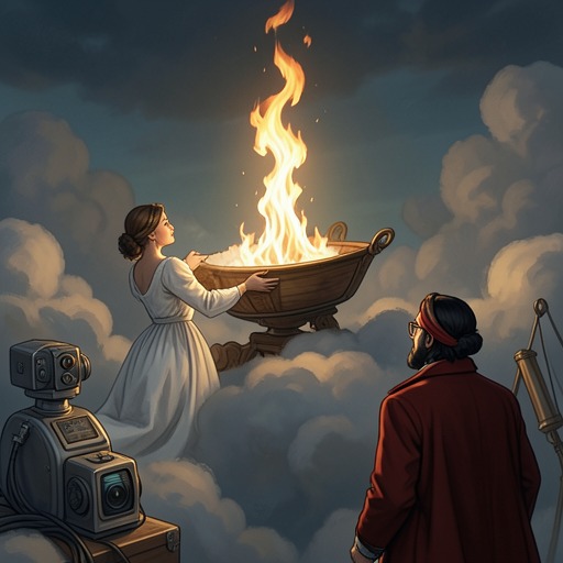The Fire’s Journey Through Northland from "Kalevala". This flow traces the fire’s fall from the heavens, its passage through animals, and its return to human hearths.