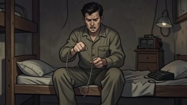 The Failed Bowline from "The Room". The String That Will Not Cooperate Memory Cannot Guide the Hands Much later, he sits on his bunk with a piece of string and tries to tie a bowline.