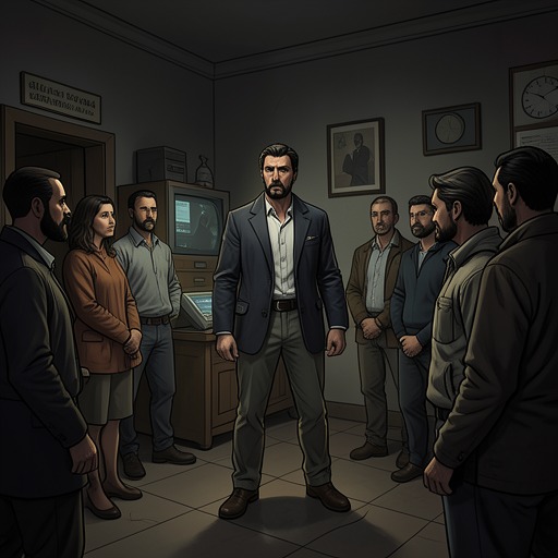 Justice Turning Into Revenge from "The Room". This flow traces how a demand for accountability gradually merges with the prisoner’s desire to dominate and punish his imagined enemies.