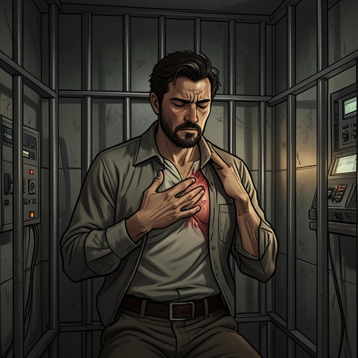 The Body as Captivity from "The Room". This flow tracks how minor bodily sensations become objects of fixation and how physical distress ultimately becomes the prisoner’s most dependable refuge.